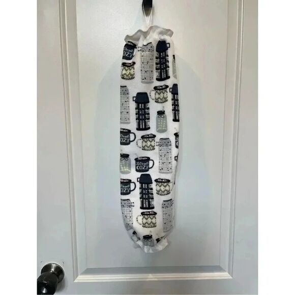 Handmade Plastic Bag Holder- Coffee Theme - Picture 1 of 1